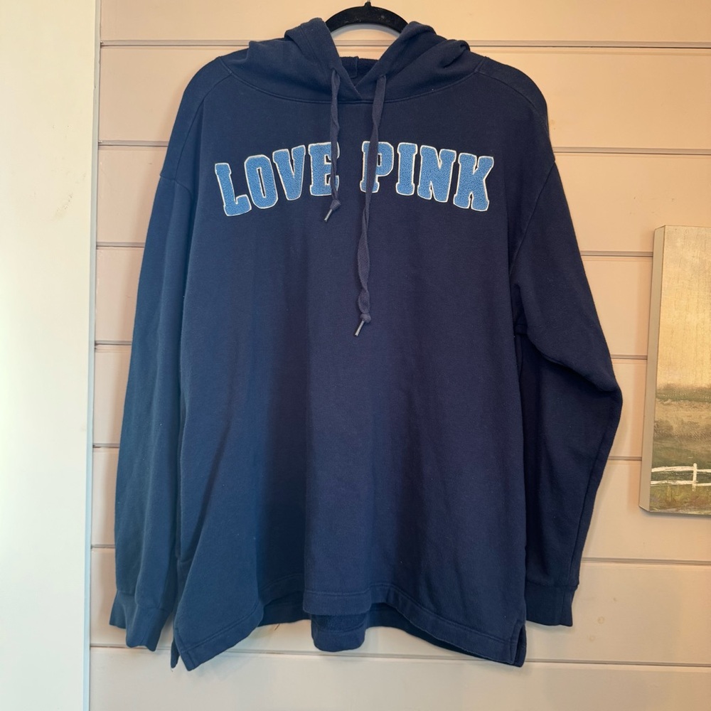 Women’s Victoria Secret LOVE PINK Navy Blue Pullover Hoodie